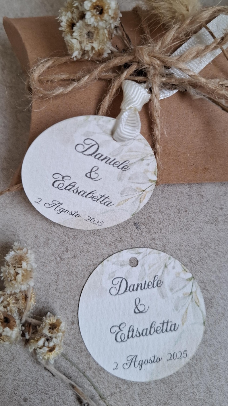 6 Etichette Regalo Nere Con Spago Argento E Nero – Set 3 Piccole (2.3x4.7 Cm) E 3 Grandi (3.2x6.5 Cm) Per Matrimonio, Compleanno, Natale