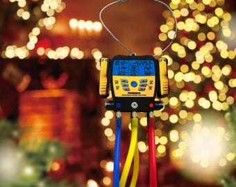HVAC digital Manifold 3 port Christmas Tree Ornament