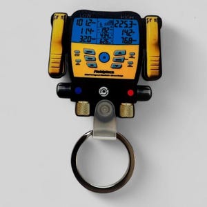 Wood HVAC Fieldpiece digital manifold keychain