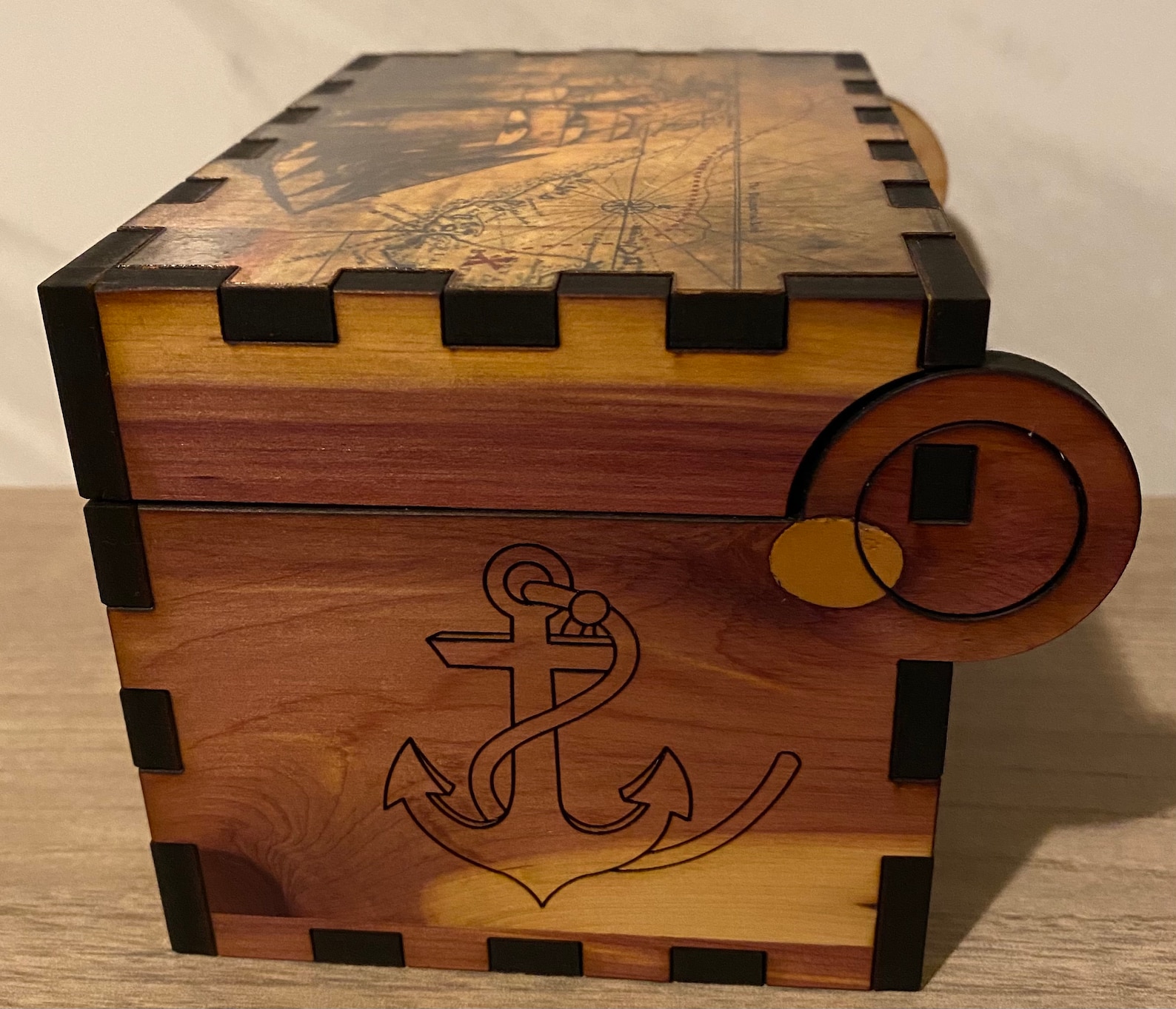 Wood pirate box Etsy