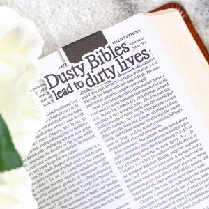 Magnetic Bookmark Dusty Bibles Lead to Dirty Lives Christian Journaling Gift Cute Bible Accessories Bible Nerd Bookmark Gift Bible Study