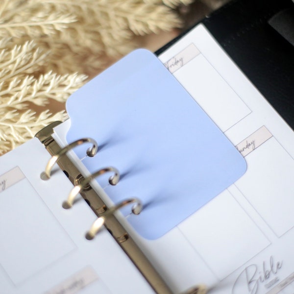 Page Tab Marker - notebook, planner accessories for FiloFax, Notiq, Aura Estelle, Moterm Luxe, Erin Condren, Pastel Colors