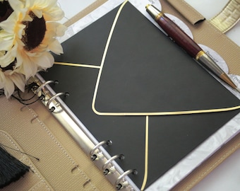 OPPSIE Planner Envelope Insert for A5 and Personal Wide Size Planner Insert Accessories for 6 Ring Planner Storage Cute Accessories
