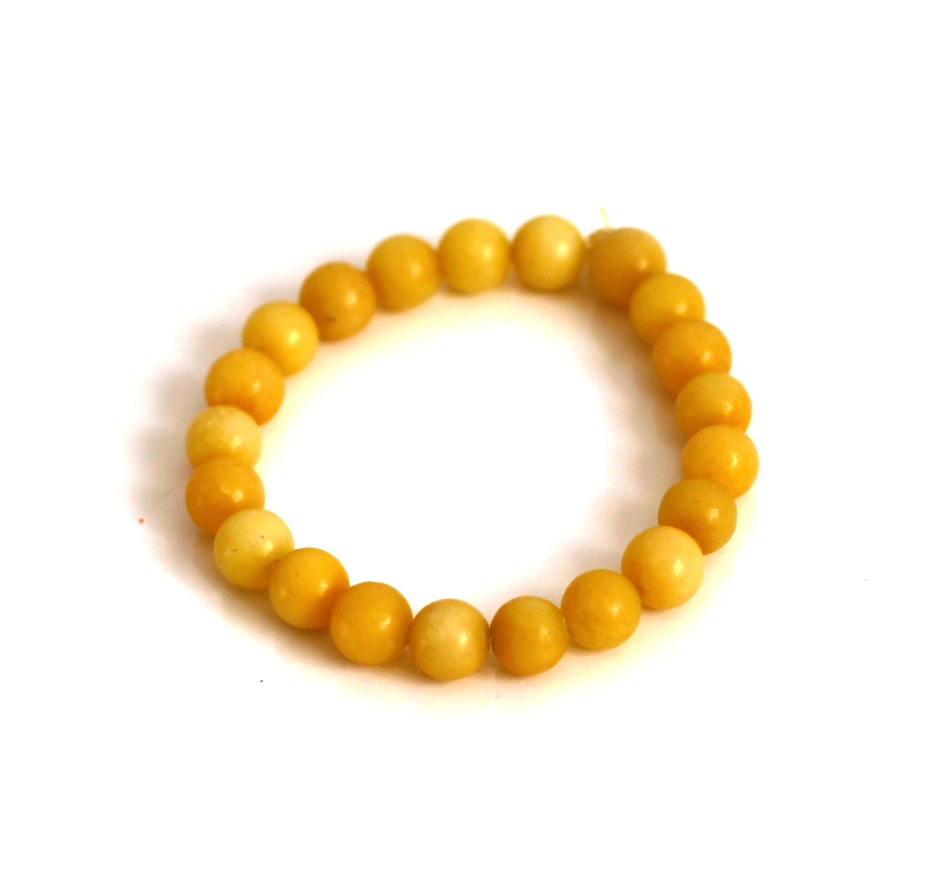 Yellow Topaz Bracelet 8mm Genuine Natural Gemstone Beads Etsy