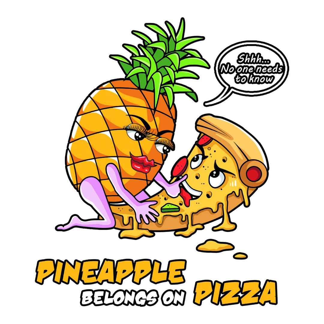 Pineapple Belongs on Pizza Graphic Tee Shirt Etsy