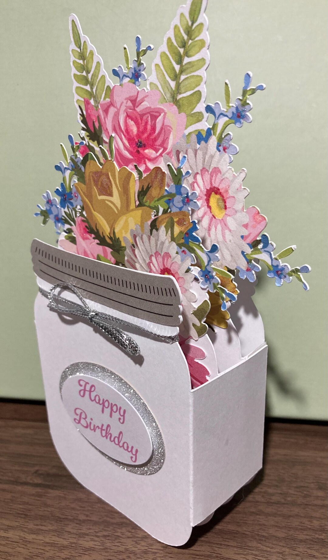 3D Flower Pop up Box Card: Handmade Birthday/thank You Card - Etsy UK