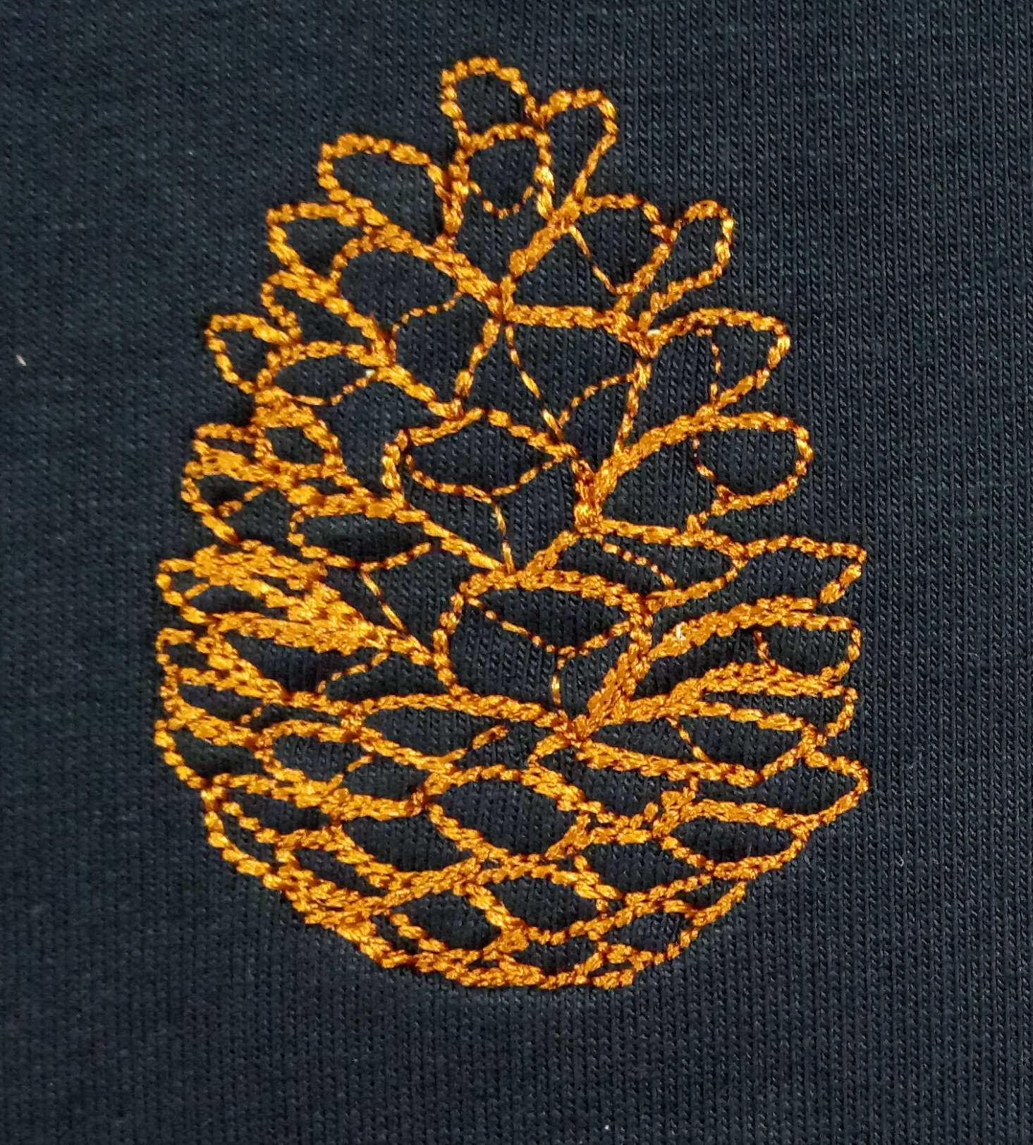 Cone embroidery design timber cone embroidery evergreen Etsy