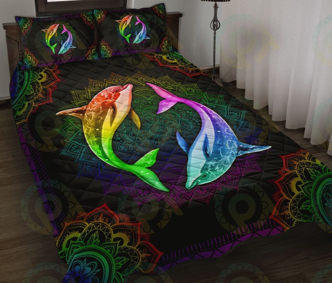 Dolphin 3D Bedding Set Dolphin Bedding Sets Polyester Etsy