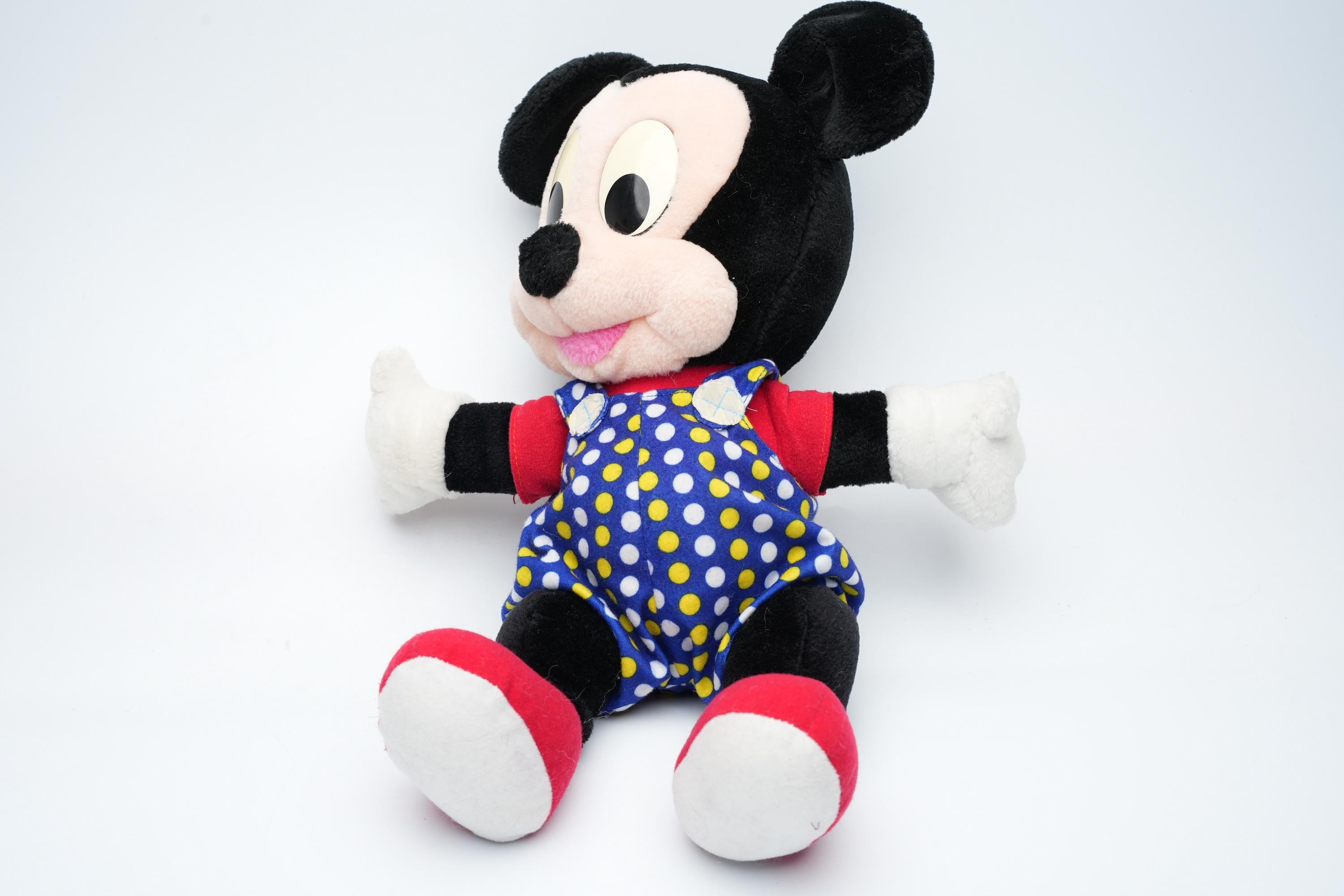 ヴィンテージディズニーベビーミッキーマウスぬいぐるみ - 希少な80