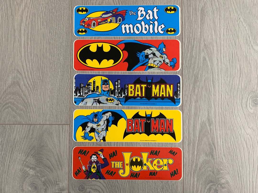 DC Comics Batman Stickers From the Year 1989 tm & Dc Comics Inc. '89 / Mr  Badge, NL 
