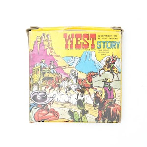 Vintage Super 8 Film – West Story: La Rencontre Décisive – AVO Film Milano – 1970 – Originele Western Cartoon