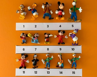 Mickey Mouse - Goofy - Donald Duck vintage characters from Disney from different years