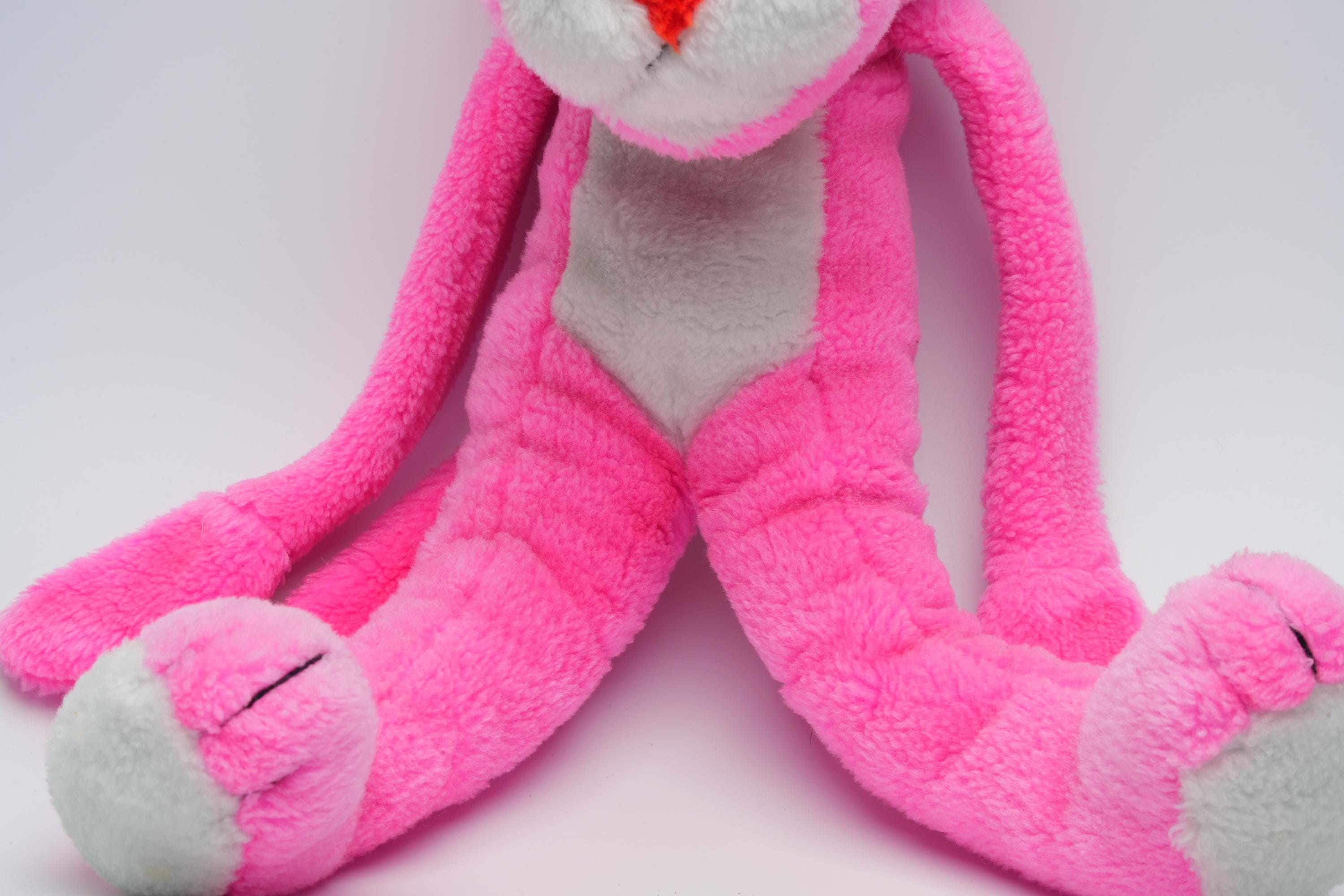 Peluche Panthère Rose Profran – 1983 – Made In France – État D'occasion