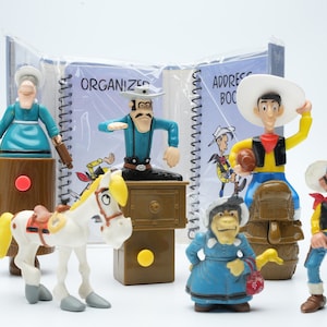 Personaggi vintage di Lucky Luke di McDonalds e Plastoys