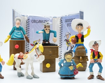 Vintage Lucky Luke figures from McDonalds and Plastoys