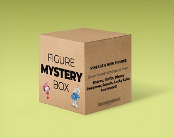 Figure Mystery Box with vintage and new figures from 1980&#39;s to today