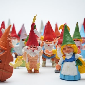 David the gnome figures from &#39;80 / 1988 | gnome figures | vintage gnomes | rien poortvliet gnomes |