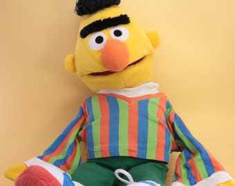 Vintage Bert Handpuppe | Bert aus der Sesamstraße | Lebende Puppen 65 cm