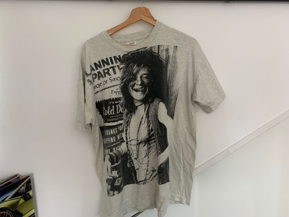 Vintage 90s Janis Joplin Photoprint T Shirt From Screen Stars by