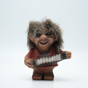 Nyform Troll with Accordion - Vintage Norwegian Forest Creature