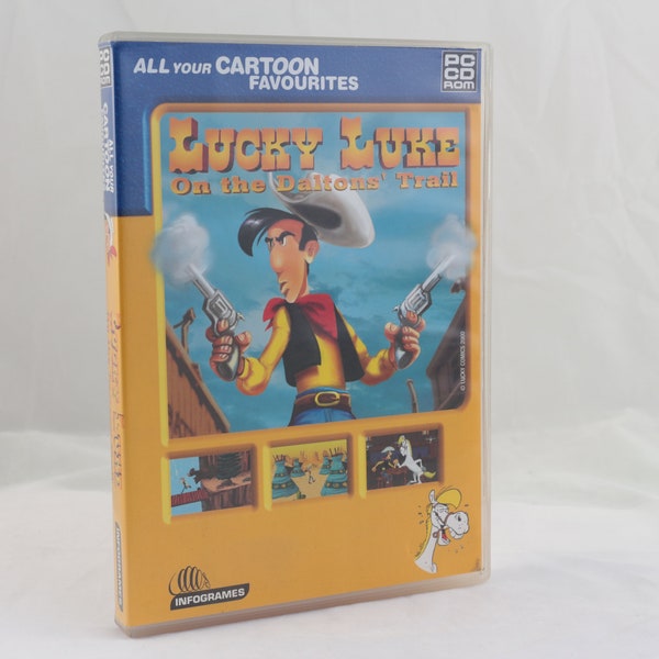 Juego de PC en CD-ROM Lucky Luke en el camino de los Dalton | Juego de Windows Lucky Luke | Vintage Lucky Luke juego