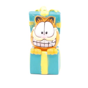 Vintage 1980s Garfield Plastic Toy by Paws | &quot;Garfield Surprise&quot; in Gift Box