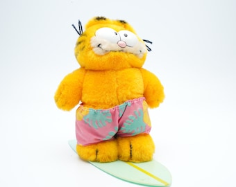 Vintage Garfield plush surfing - Dakin 1981 Garfield plush