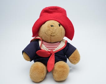 Yottoy パディントンベア ぬいぐるみ 赤い帽子 青いコート 子供用 