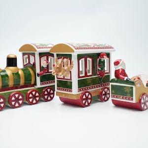 Villeroy & Boch Christmas Toys Memory - Conjunto de trem de Natal North Pole Express (3 peças)