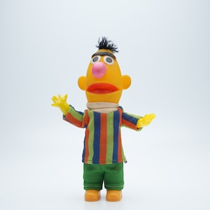Bert Vintage-Spielzeugfigur, die sich bewegen kann – seltene Bert- und Ernie-Figur
