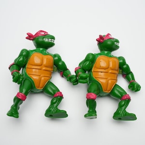 TMNT – Raphael Action Figures (2x) – Vintage 1980s/1990s Ninja Turtles – Playmates