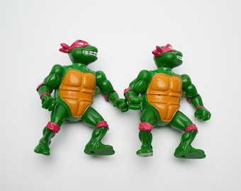 TMNT – Raphael Action Figures (2x) – Vintage 1980s/1990s Ninja Turtles – Playmates
