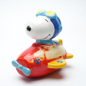 アンティーク雑貨 Pilot Snoopy Vintage 1990 Vintage Pilot Snoopy With Plane Aircraft Plush Peanuts