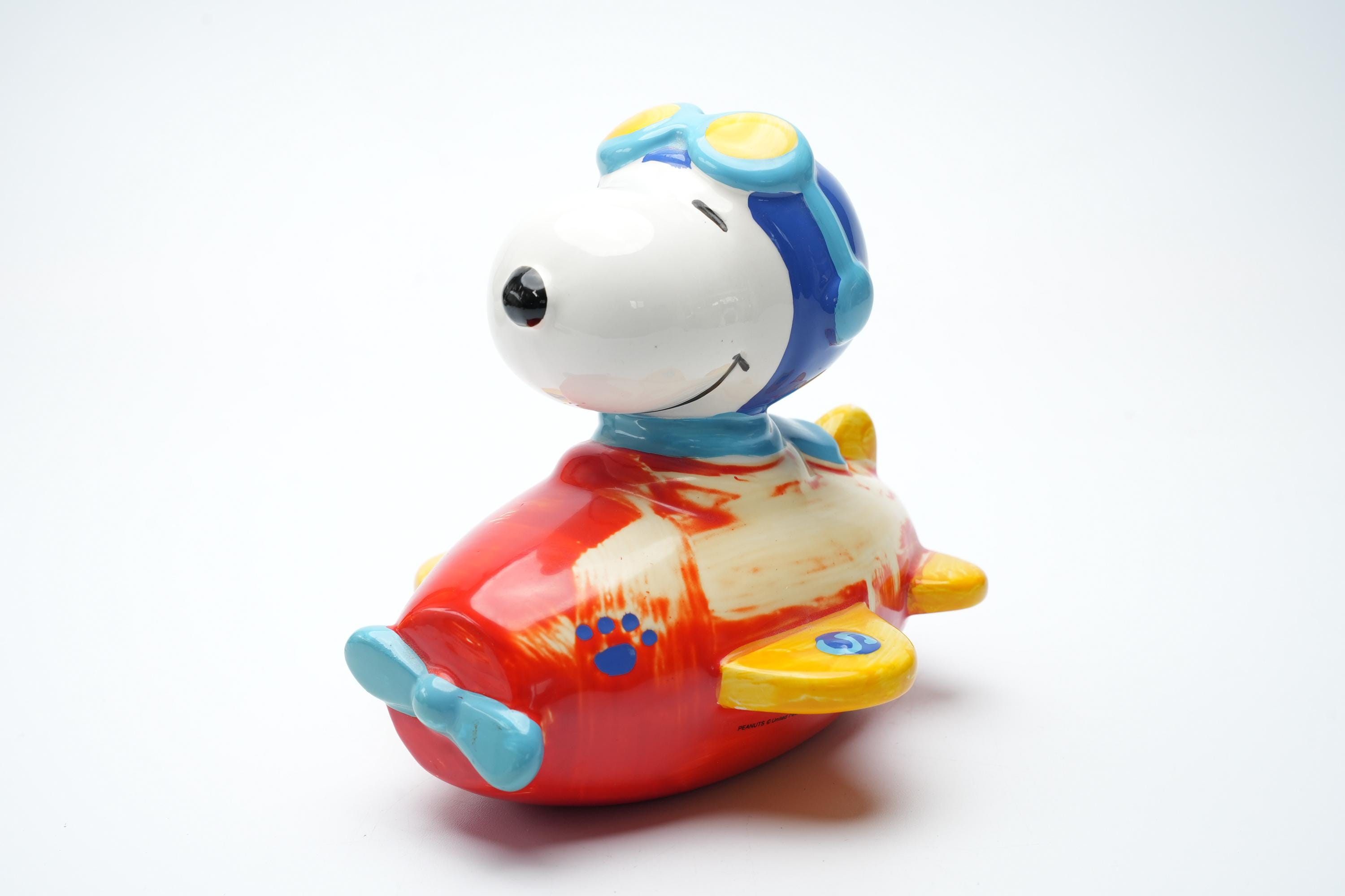 アンティーク雑貨 Pilot Snoopy Vintage 1990 Vintage Pilot Snoopy With Plane Aircraft Plush Peanuts
