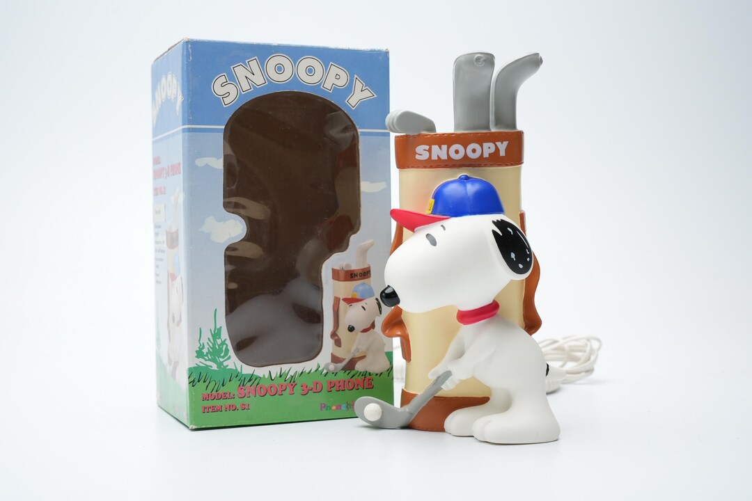 Rare Vintage Snoopy 3D Phone – Golfer Snoopy – ACL Peanuts – 1990s