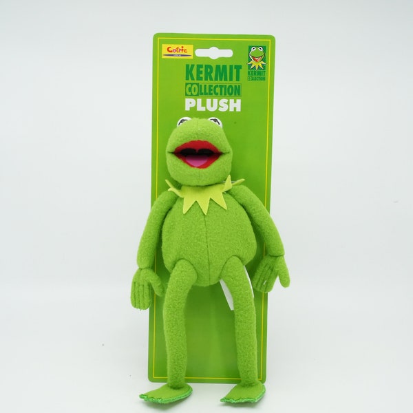 Kermit la grenouille réalisée par Catric | Kermit la grenouille peluche vintage | la peluche des Muppets | le spectacle des marionnettes