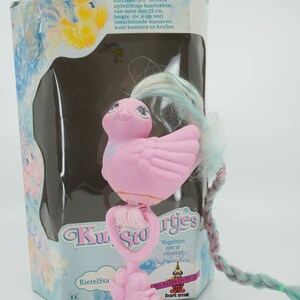 1980s Fairy Tails &quot;Tickles&quot; Bird by Hasbro | Vintage My Little Pony Bird with Stand