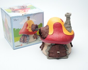 Figurine Schtroumpf Maison Schleich Vintage 1978 - Collection Peyo, état Occasion