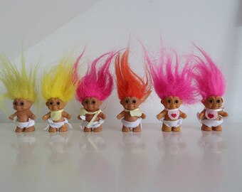 My Lucky mini Russ Berrie Vintage Troll 2.5 Baby Troll Doll