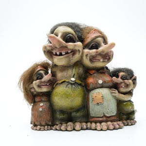 Vintage Nyform Troll #120 – Elderly Man with Walking Stick, Handcrafted Norwegian Collectible