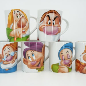 Rare mugs of the seven dwarfs |  7 Dwarf Snow White | Dolls 7 dwarves | Vintage mug | Mugs seven dwarfs | pick your favourite