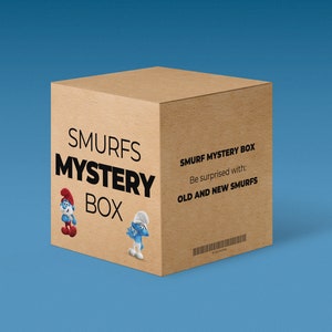 Schlumpf-Mystery-Box mit Schlümpfe-Spielzeug, Aufklebern und Figuren!