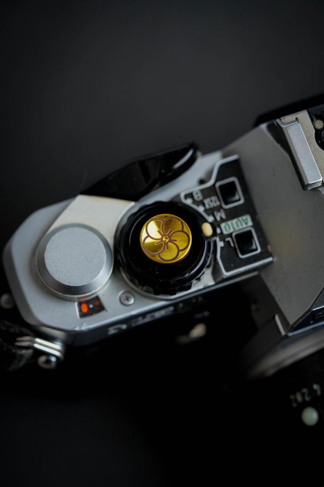 Shutter Key Design Brass Shutter Button With Floral Design: Enhance Your Camera With an ...