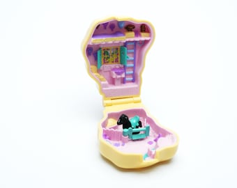 Polly Pocket vintage de 1994, con caballo de terciopelo original, juguetes Bluebird