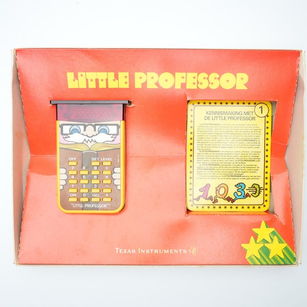 Vintage Texas Instruments Little Professor Calculator | Complete in Dutch