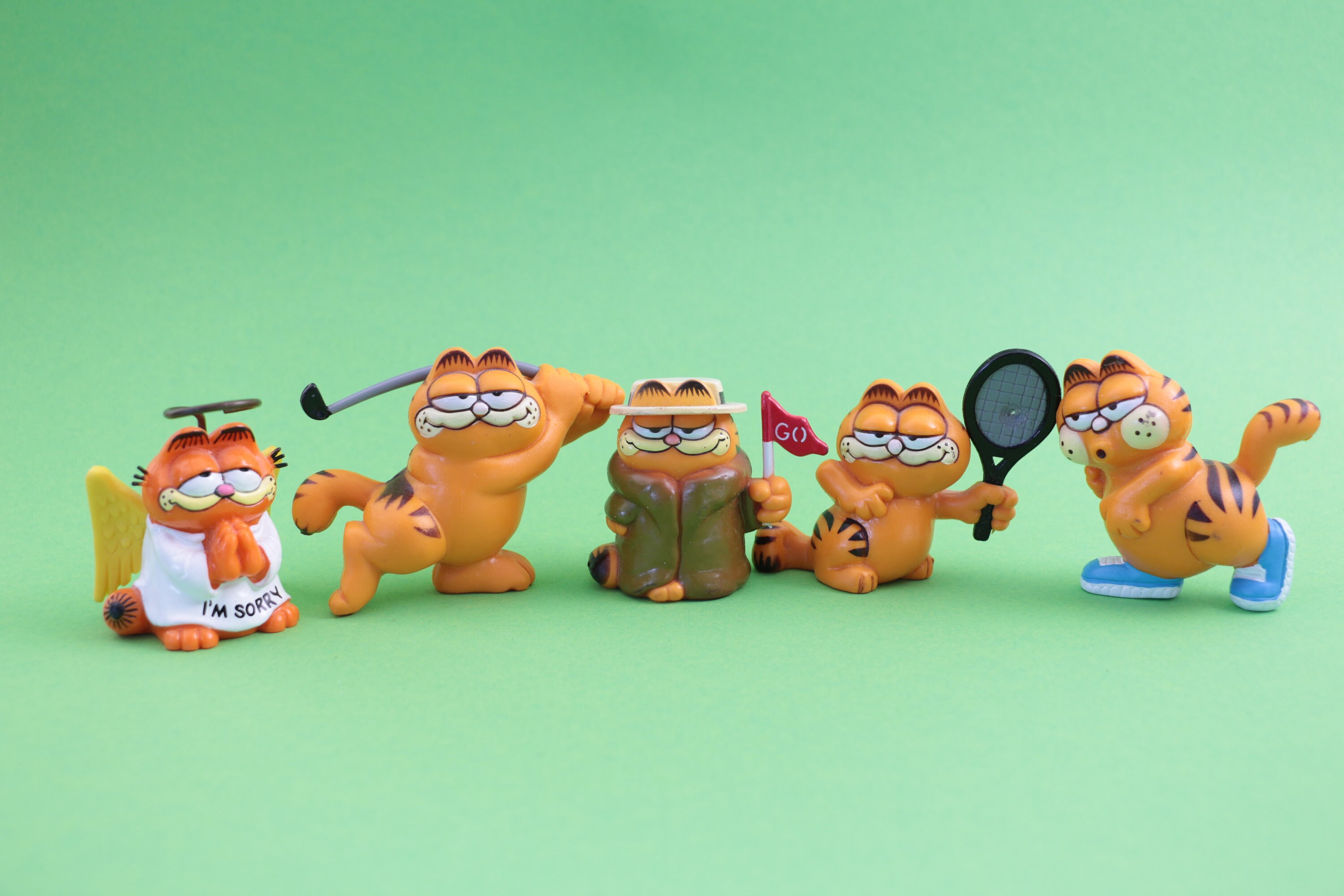 Garfield PVC Figures Garfield Vintage Figures From the 1980s Etsy