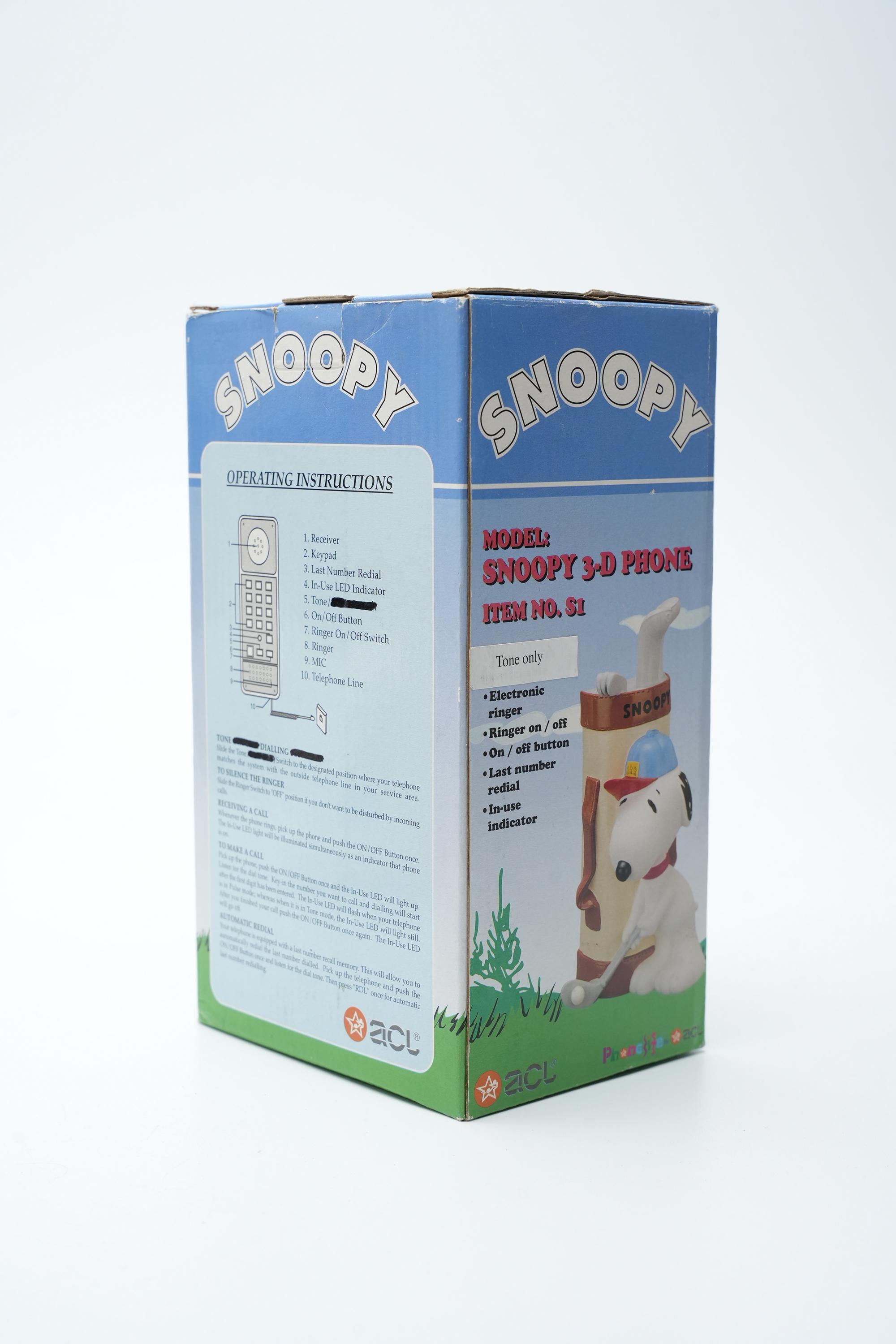 Rare Vintage Snoopy 3D Phone – Golfer Snoopy – ACL Peanuts – 1990s