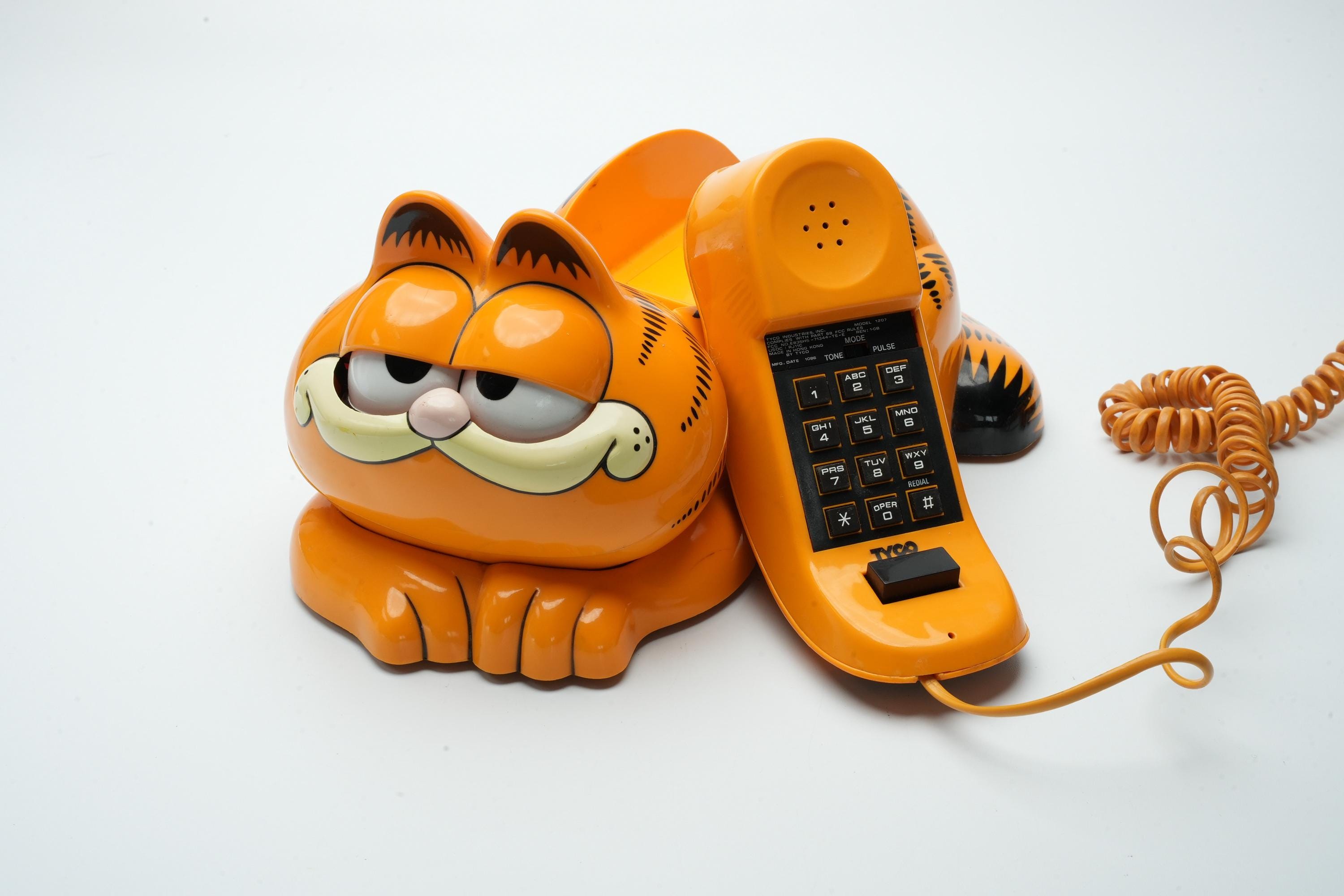 Vintage Garfield Telephone 1987 – Tyco – Original License United