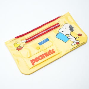 Vintage Snoopy Vinyl Pencil Case – Peanuts Zippered Pencil Case