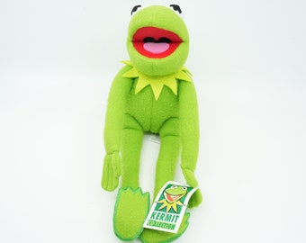 Vintage kermit de kikker uit 2002 geproduceerd door Catric | kermit de kikker vintage plush | de Muppets knuffel | de Muppetshow